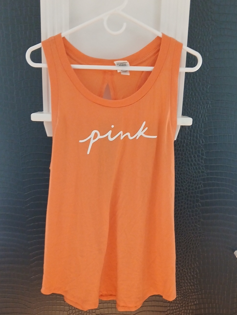 PINK Victoria's Secret Orange Logo Tank Top